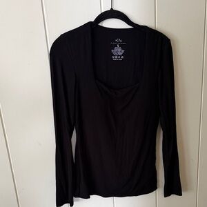 Klassy Network Elegant Black Long Sleeve Top